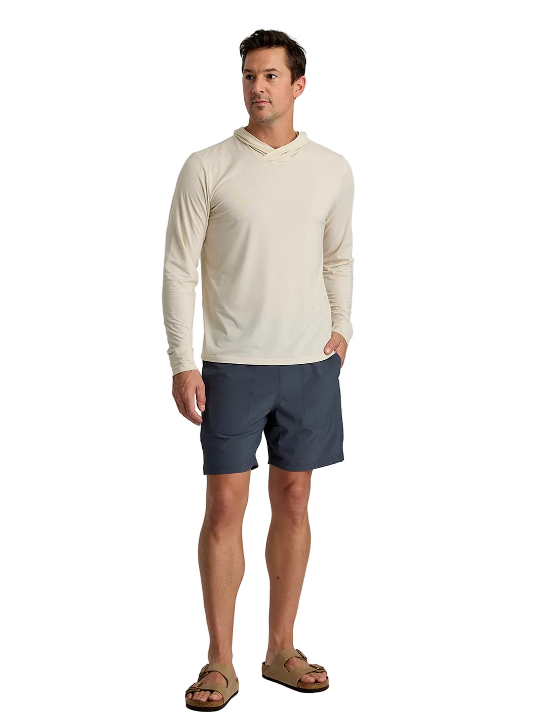 MEN'S FREE FLY ELEVATE LIGHTWEIGHT HOODIE | HEATHER BIRCH