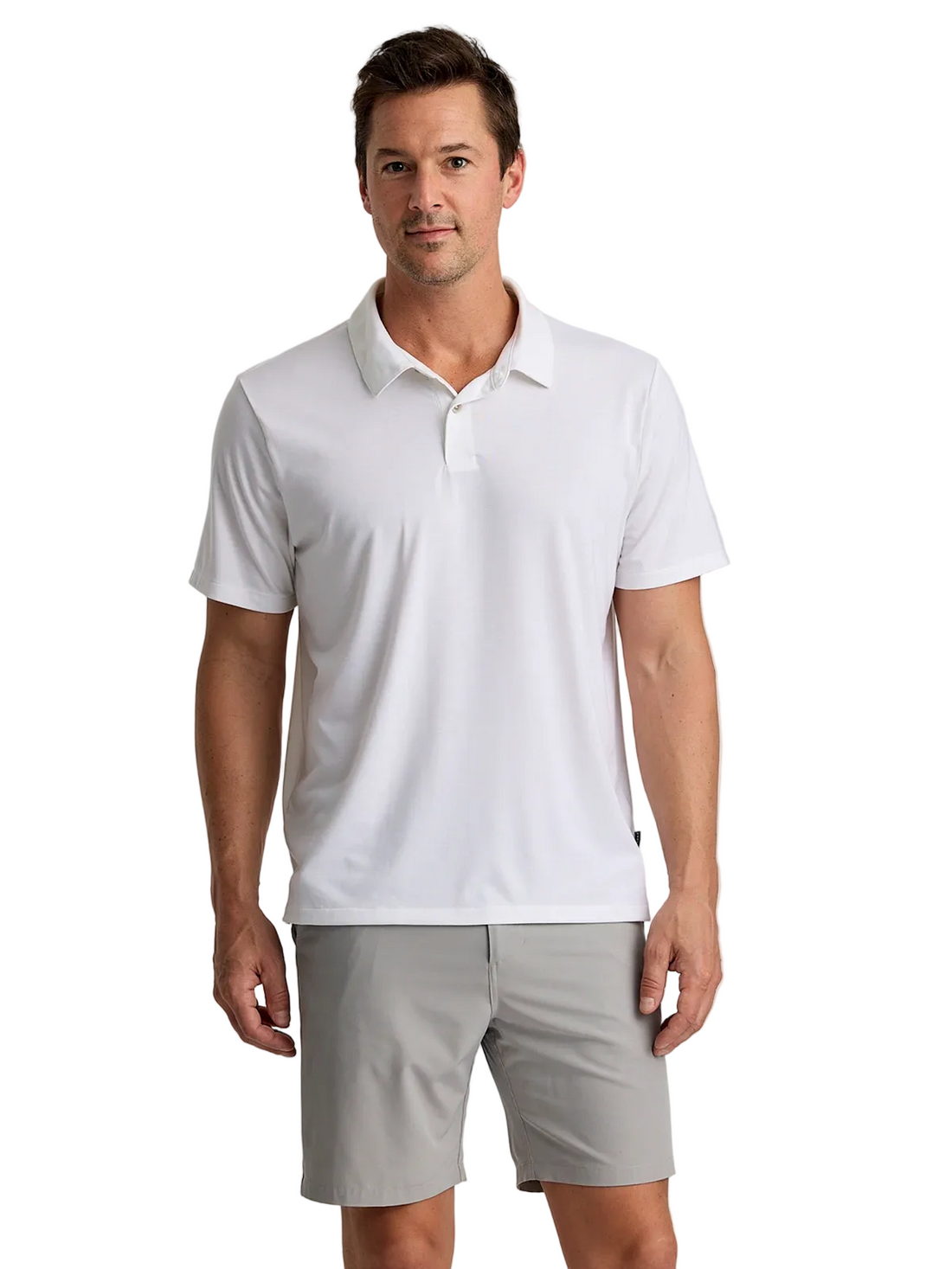 MEN'S FREE FLY ELEVATE POLO | BRIGHT WHITE