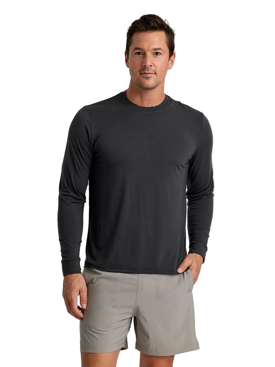 MEN'S FREE FLY ELEVATE LIGHTWEIGHT LONG SLEEVE | BLACK SAND