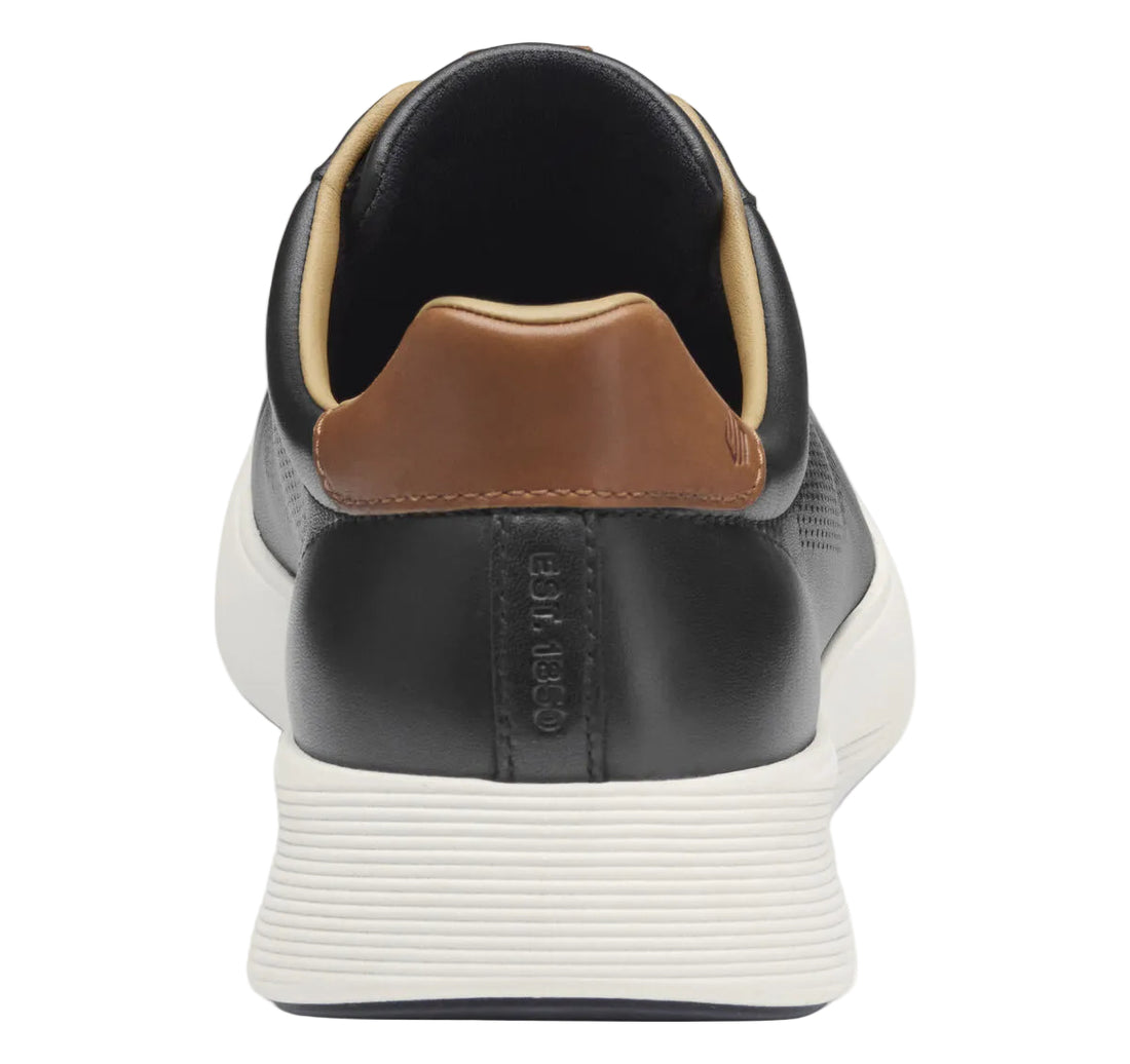 MEN'S JOHNSTON & MURPHY ACKERSON PERFED PLAIN TOE | BLACK FULL GRAIN