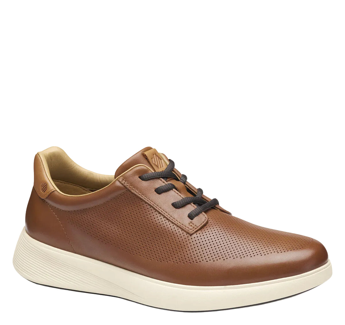 MEN'S JOHNSTON & MURPHY ACKERSON PERFED PLAIN TOE | TAN FULL GRAIN