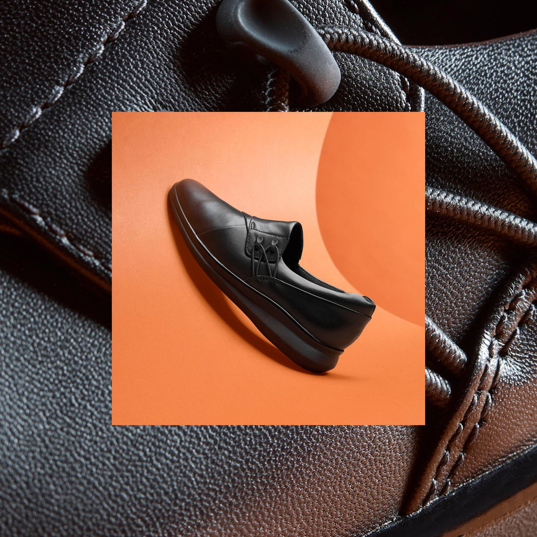 WOMEN'S CLARKS LYNELL SLIP | BLACK LEATHER
