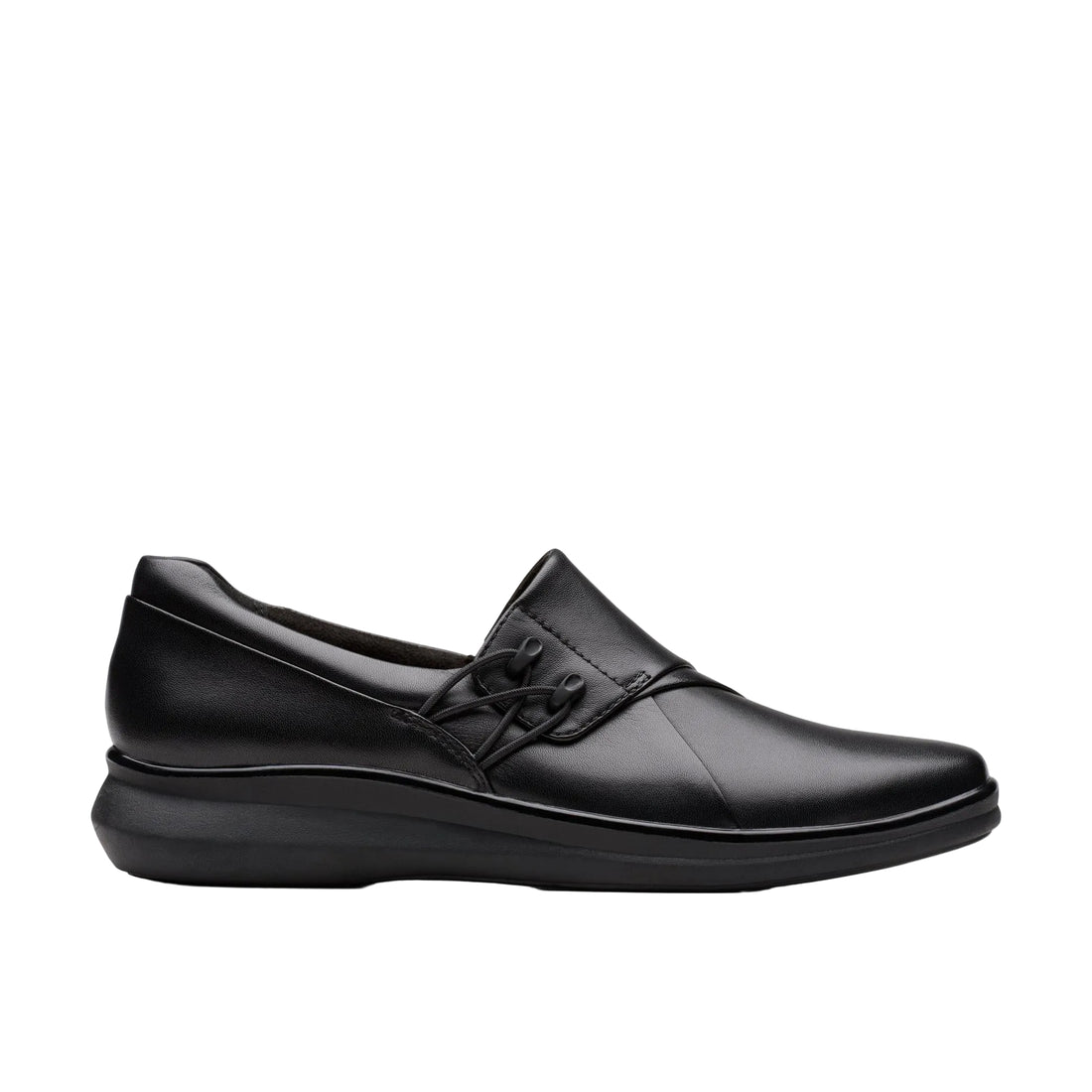 WOMEN'S CLARKS LYNELL SLIP | BLACK LEATHER