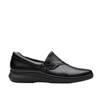 WOMEN'S CLARKS LYNELL SLIP | BLACK LEATHER