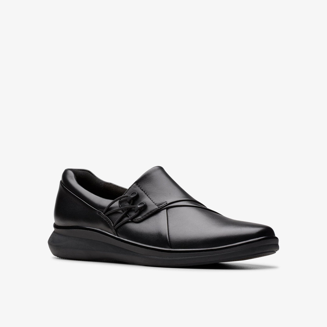 WOMEN'S CLARKS LYNELL SLIP | BLACK LEATHER