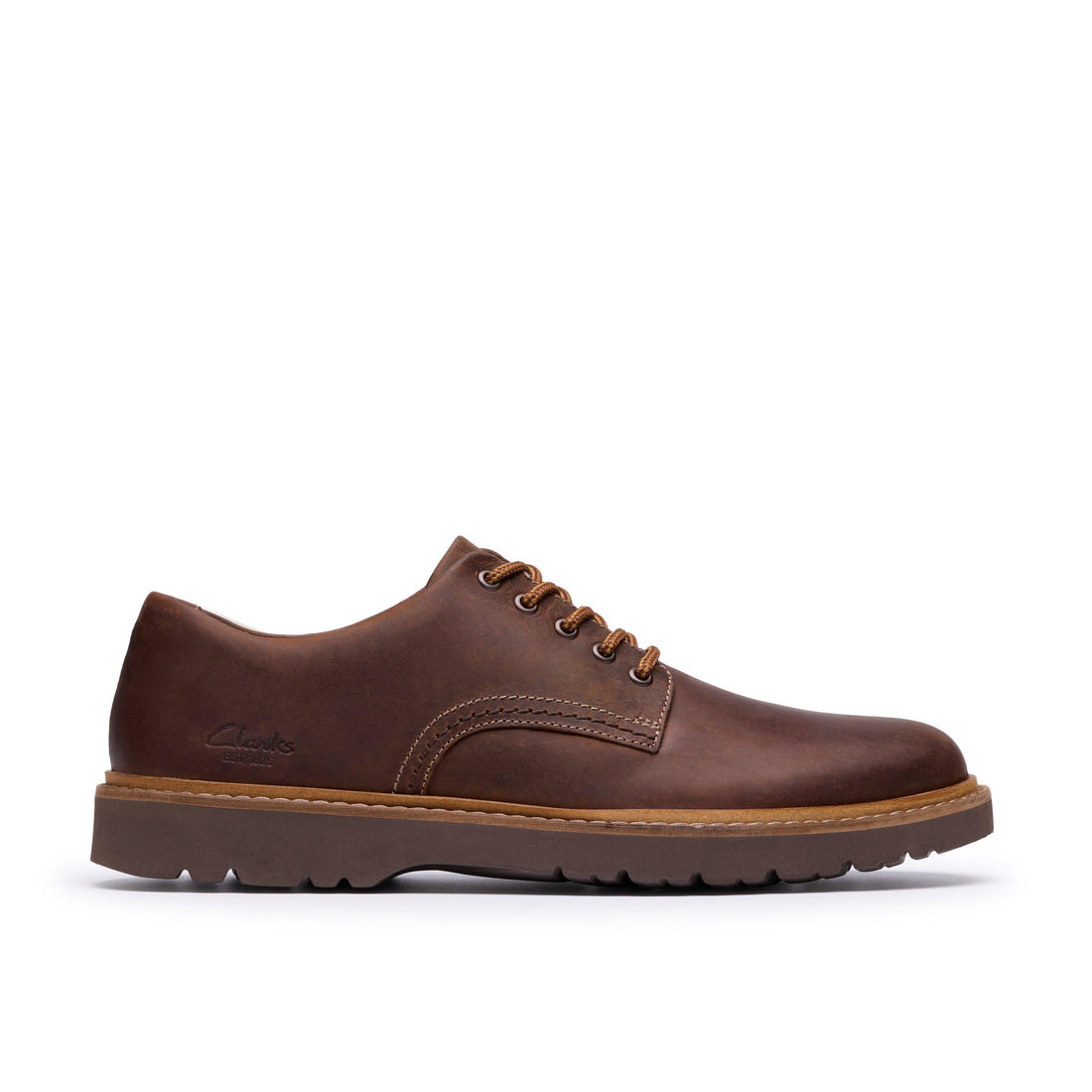 MEN'S CLARKS WELTRIDGE LOW BEESWAX LEATHER | BROWN
