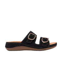 WOMEN'S CLARKS CECILY STEP | BLACK NUBUCK