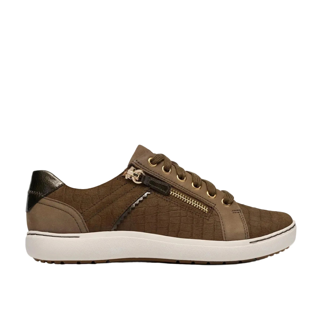 WOMEN'S CLARKS NALLE ZEN | DARK OLIVE LEATHER