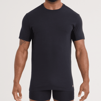 MEN'S SAXX DROPTEMP DRY COTTON UNDERSHIRT 2 PACK | BLACK