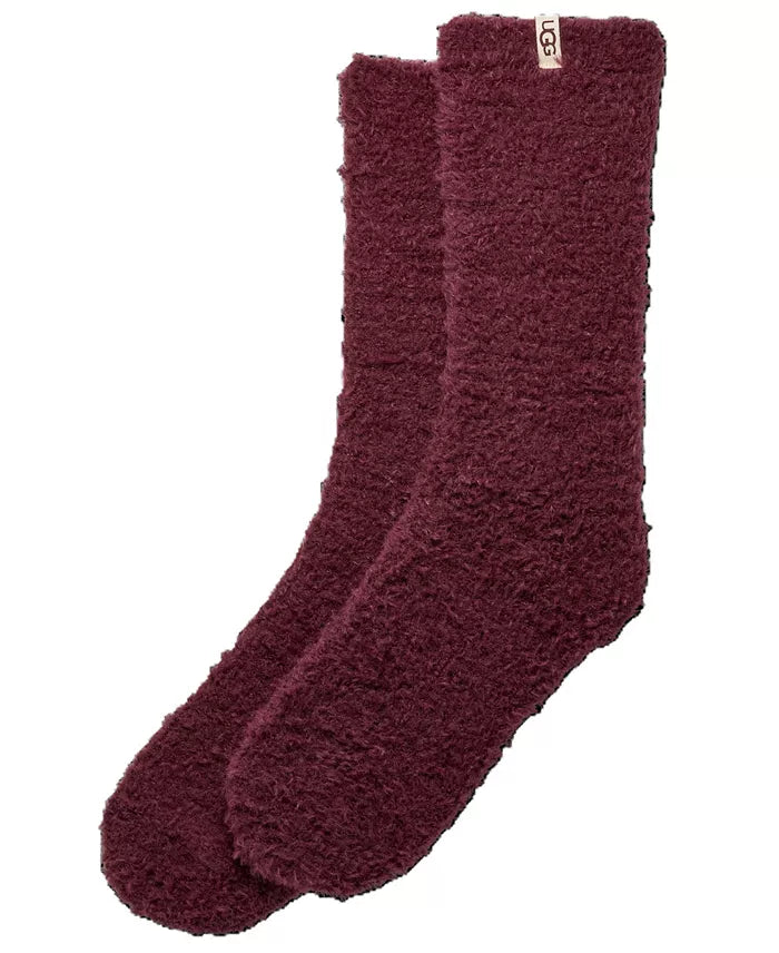 WOMEN'S UGG TEDDI COZY CREW SOCKS | WILD GRAPE