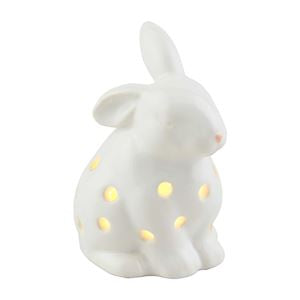 MUDPIE BUNNY LED LIGHT SITTER | WHITE