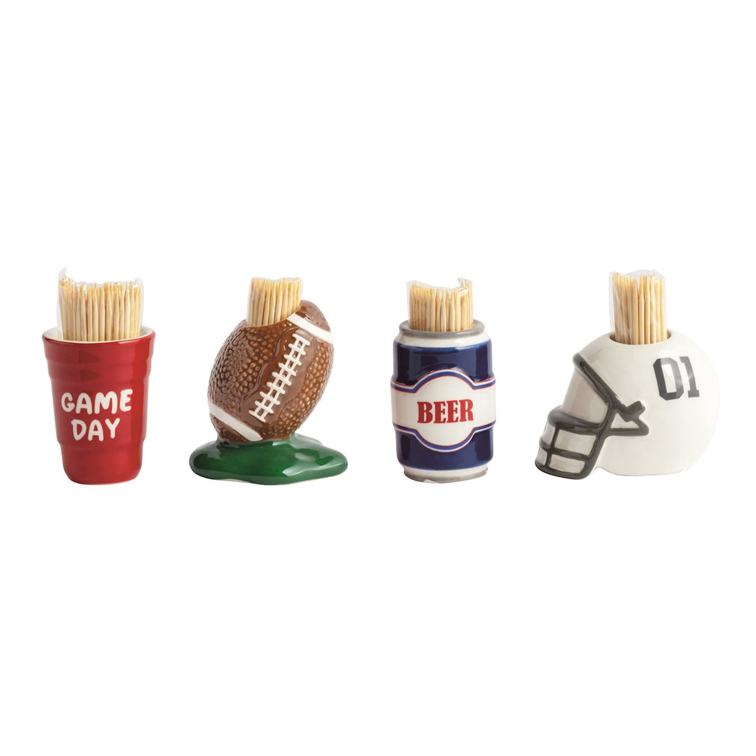 MUDPIE TAILGATE TOOTHPICK HOLDERS | ASSORTED
