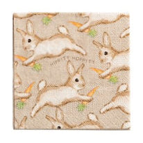 MUDPIE JUMPING BUNNIES PAPER NAPKIN | GREY