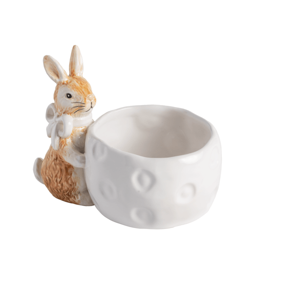 MUDPIE WHITE BOW BUNNY DISH | WHITE