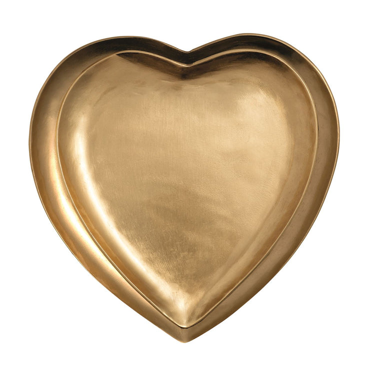MUDPIE BRASS HEART TIDBIT TRAYS