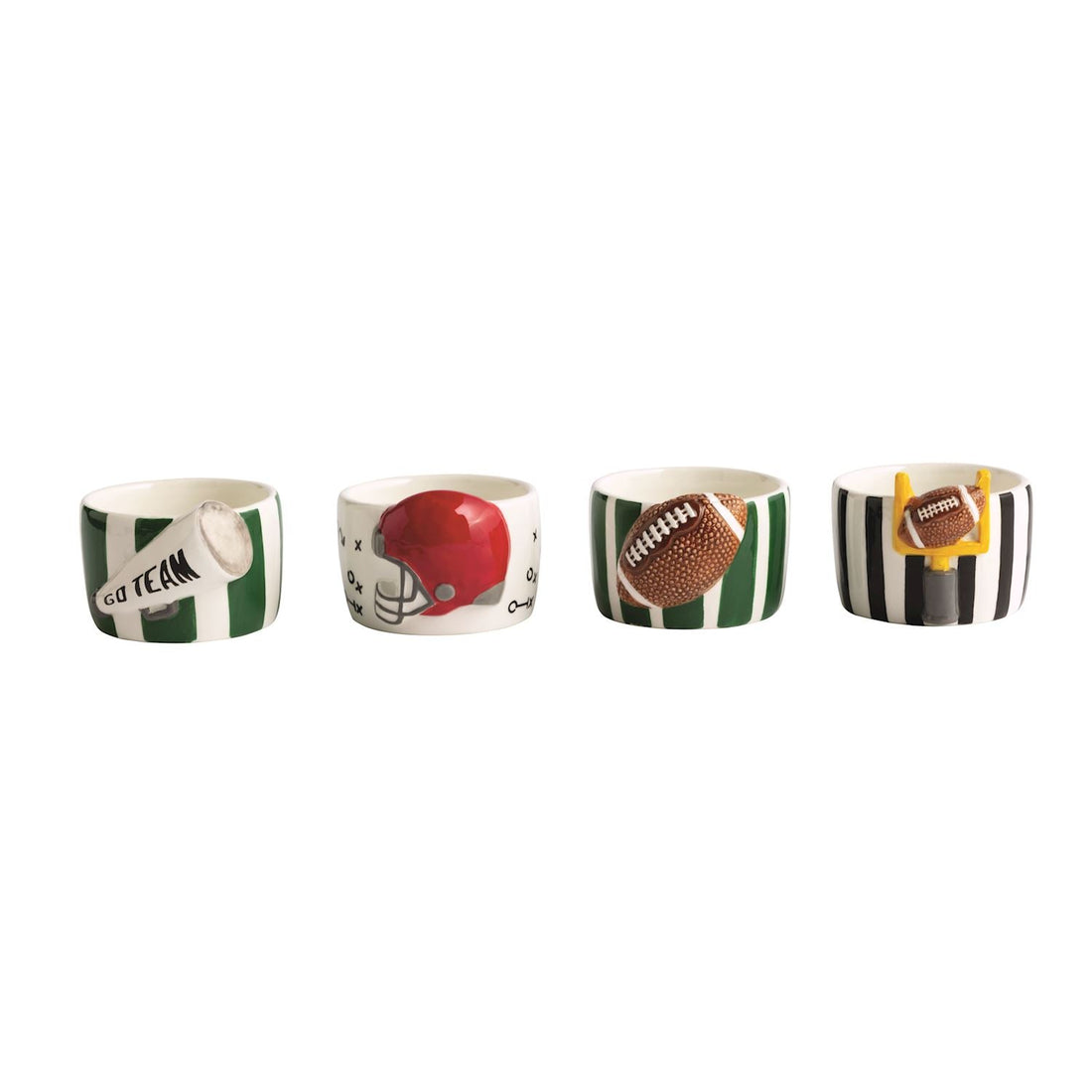 MUDPIE FOOTBALL TIDBIT BOWLS