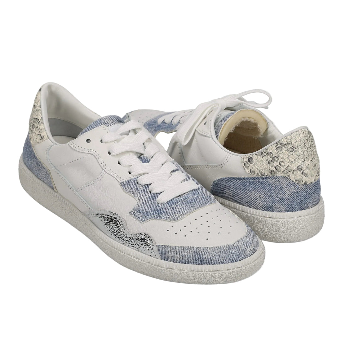 WOMEN'S VANELI PARIS SNEAKER | WHITE NAPPA | JEANS VELOUR