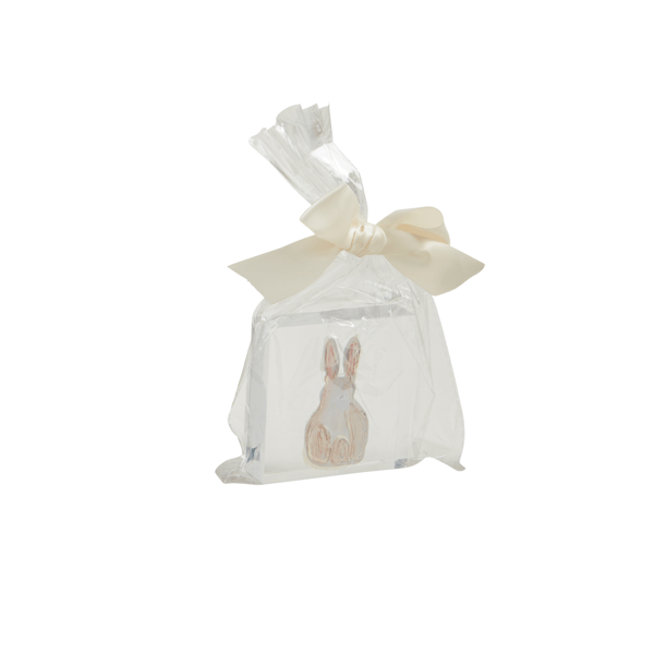MUDPIE BUNNY ACRYLIC BLOCK | CLEAR