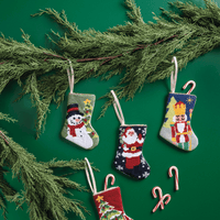 MUDPIE CHRISTMAS NEEDLEPOINT STOCKING