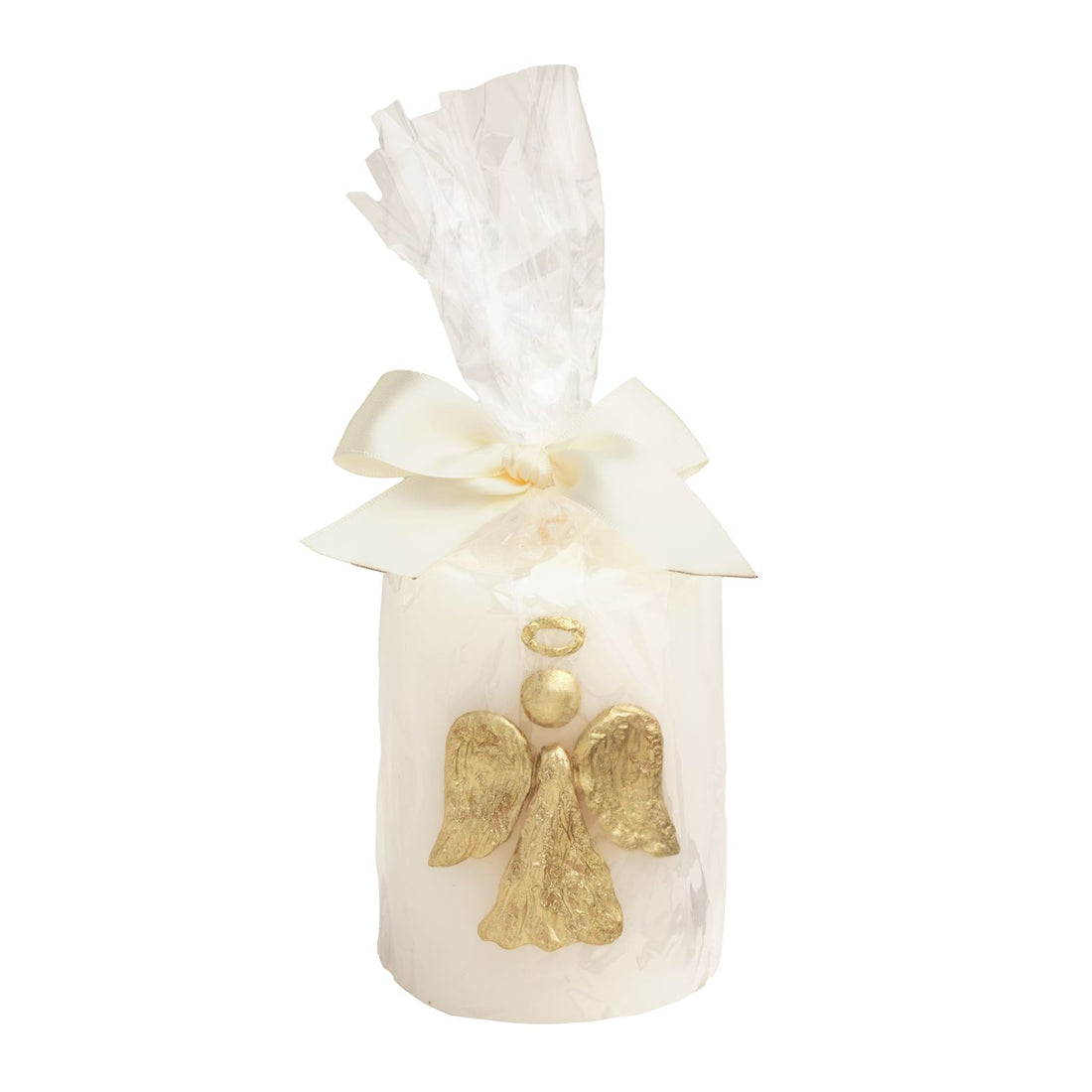 MUDPIE ANGEL GOLD ICON PILLAR CANDLE