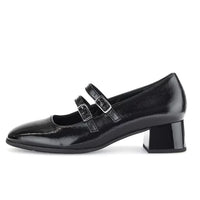 WOMEN'S GABOR 51.370.97 DOUBLE STRAP PUMP | BLACK PATENT