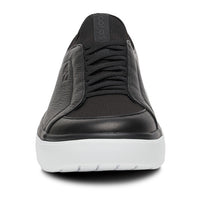MEN'S OOFOS OOMG+ CLUB SLIP ON LEATHER SHOE | BLACK | WHITE