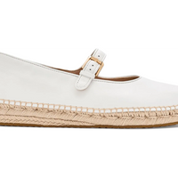 WOMEN'S COLE HAAN CLOUDFEEL ASBURY MARY JANE BALLET FLATS | WHITE LEATHER