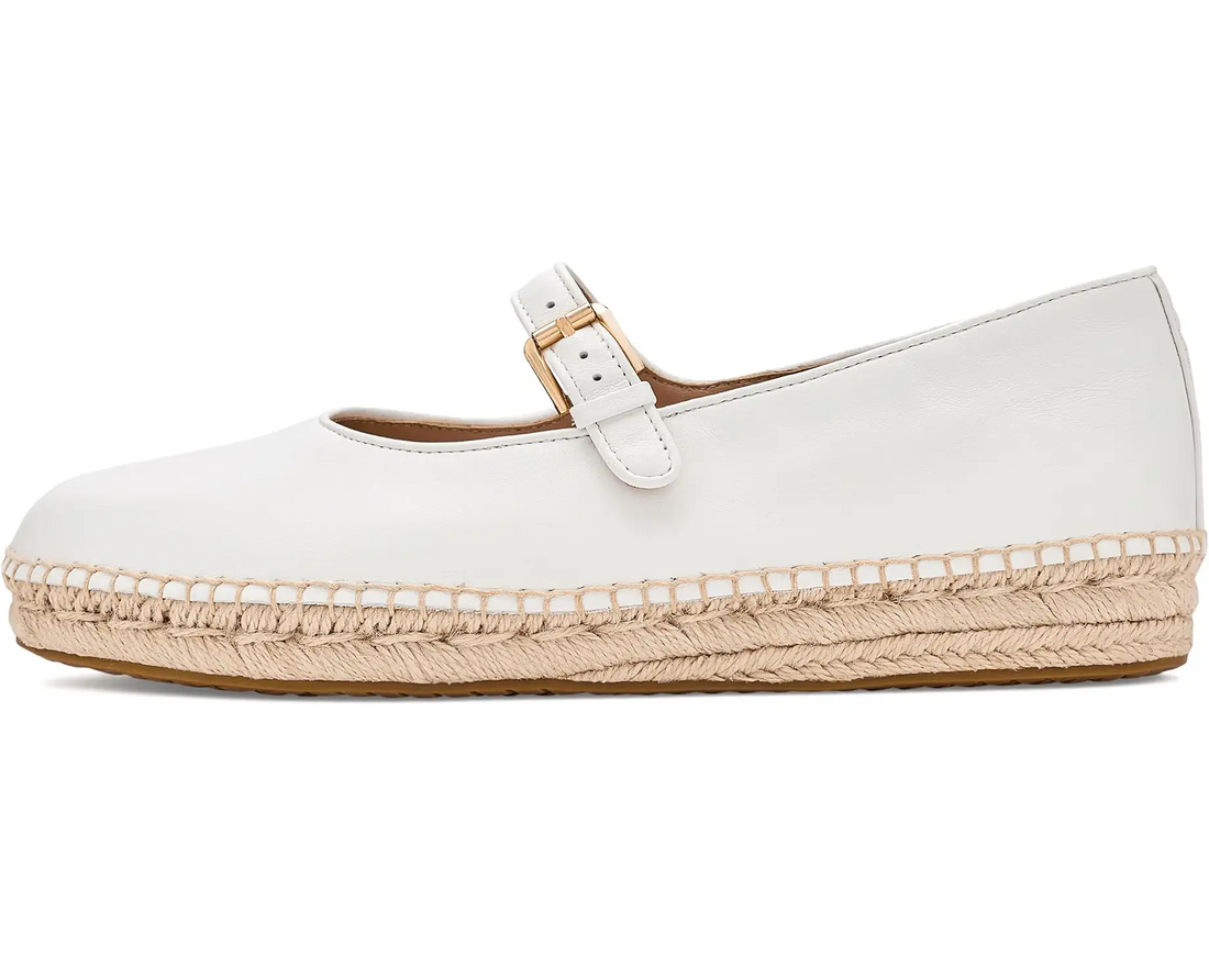 WOMEN'S COLE HAAN CLOUDFEEL ASBURY MARY JANE BALLET FLATS | WHITE LEATHER