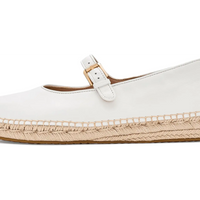 WOMEN'S COLE HAAN CLOUDFEEL ASBURY MARY JANE BALLET FLATS | WHITE LEATHER