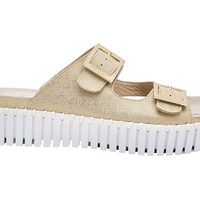 WOMEN'S ILSE JACOBSEN TULIP 1032 SANDAL | PLATINUM | WHITE