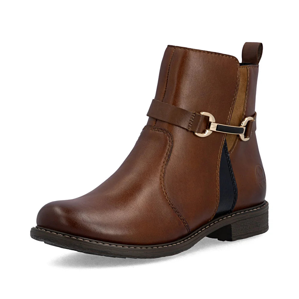 WOMEN'S RIEKER ORNELLA 56 | COGNAC / MIDNIGHT / NUSS / REH