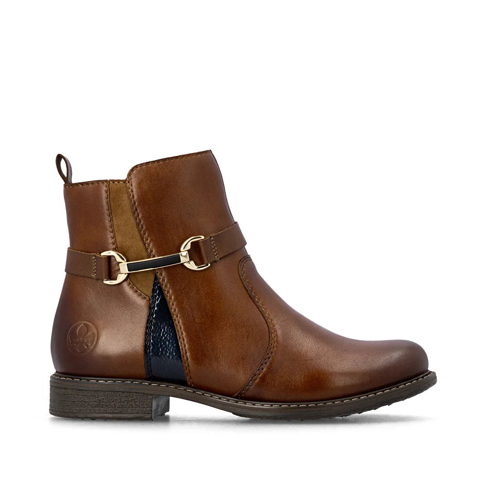WOMEN'S RIEKER ORNELLA 56 | COGNAC / MIDNIGHT / NUSS / REH