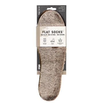 UNISEX FLAT SOCKS FAUX FUR  | CHESTNUT