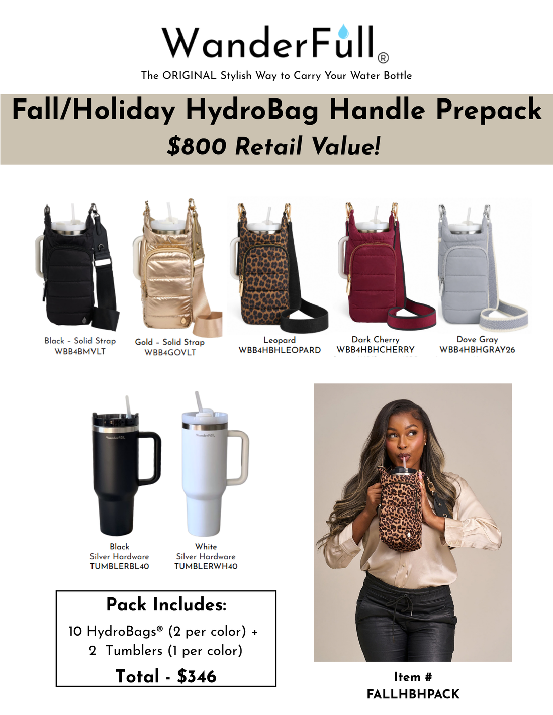 Fall HydroBag Handle Prepack Bundle - $800 Retail Value