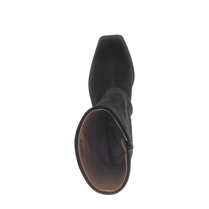 WOMEN'S GABOR 75.915.17 | BLACK SUEDE VELOUR