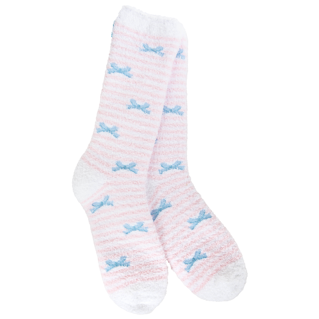 UNISEX WORLD'S SOFTEST SOCK COZY CREW OS | RIBBON STRIPE
