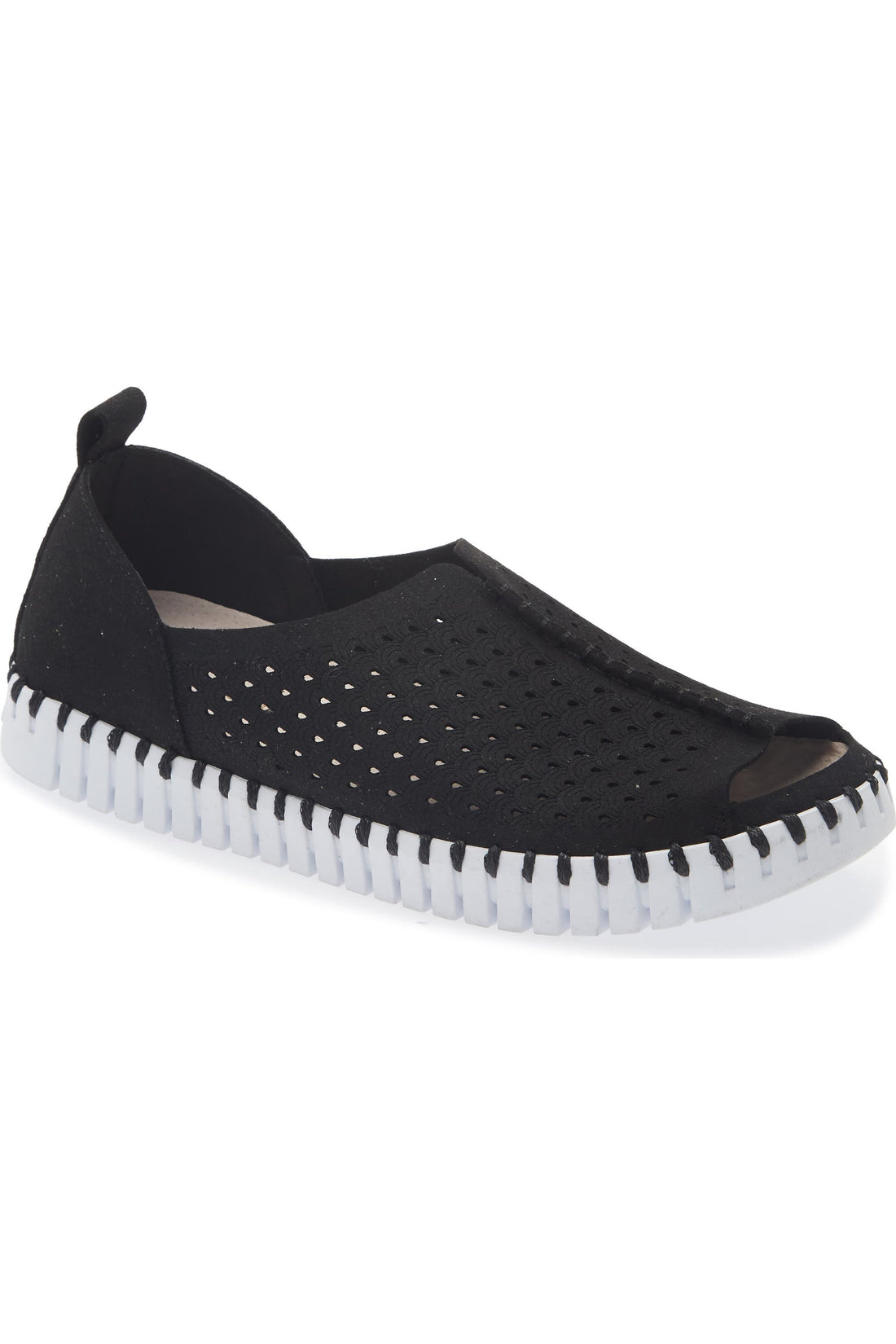 WOMEN'S ILSE JACOBSEN TULIP 9377 SLIP-ON | BLACK | WHITE