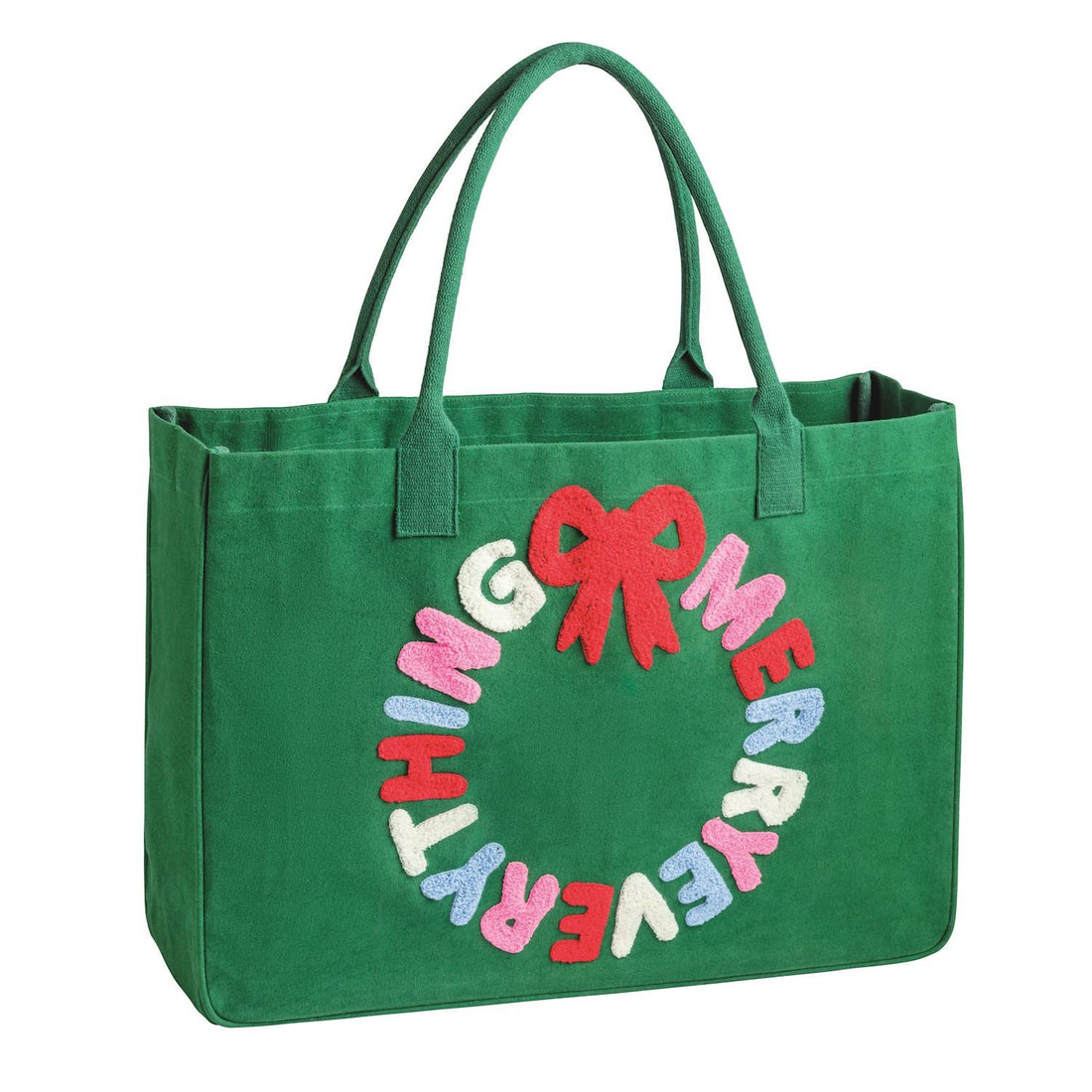 MUDPIE HOLIDAY BOUCLE TOTE | RED