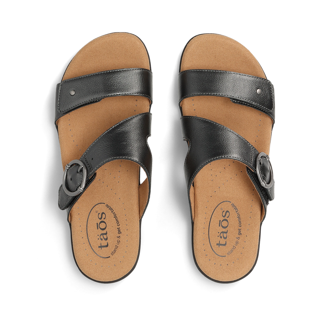 WOMEN'S TAOS WESTSIDE SANDAL | BLACK METALLIC