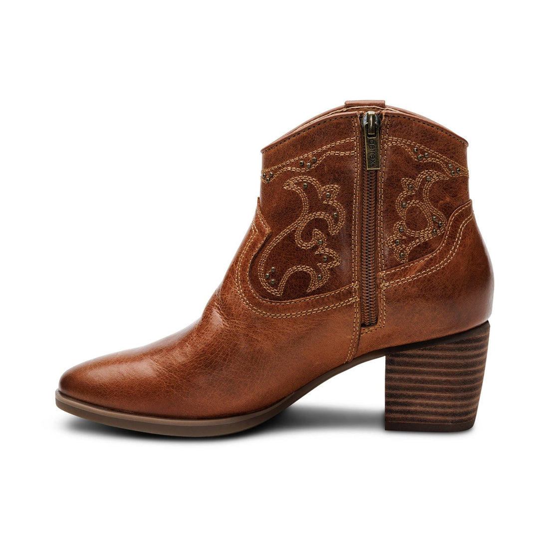 WOMEN'S AETREX REAGAN HEEL BOOT | COGNAC