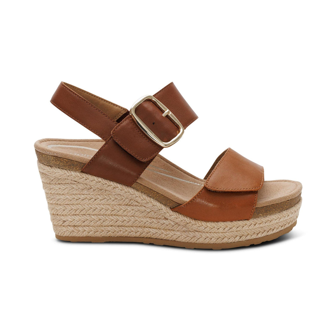 WOMEN'S AETREX ASHLEY ARCH SUPPORT WEDGE SANDAL | COFFEE MULTI