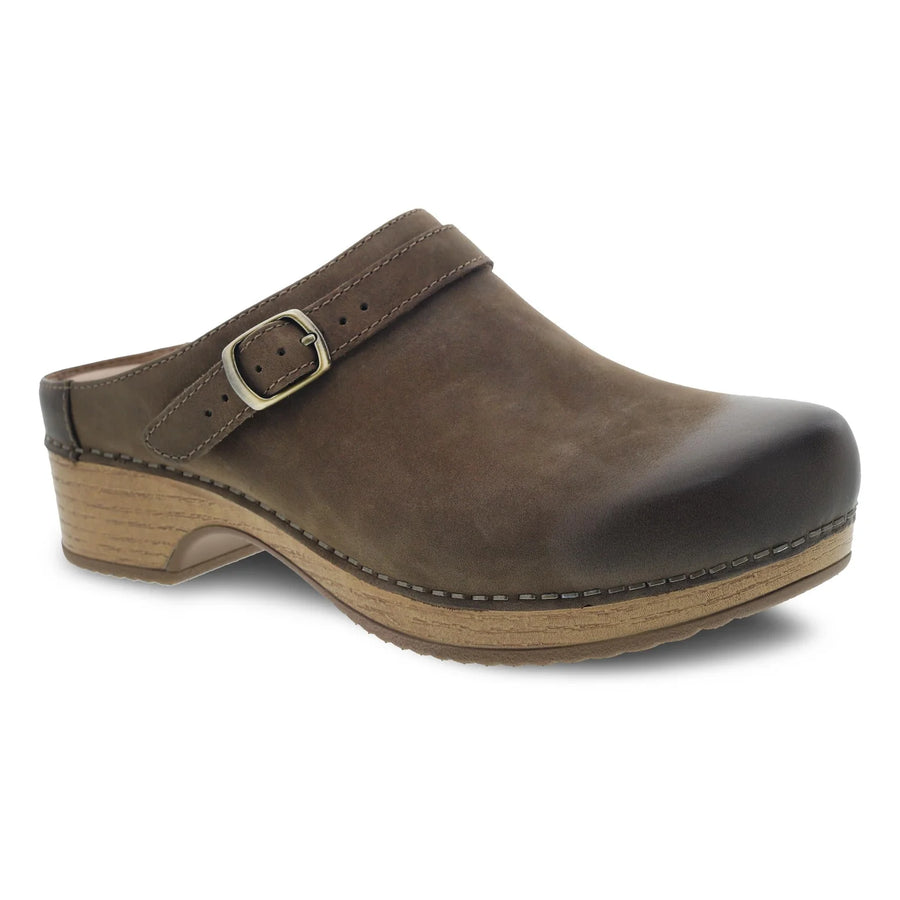 WOMEN'S DANSKO BERRY | MUSHROOM BURNISHED NUBUCK MULE