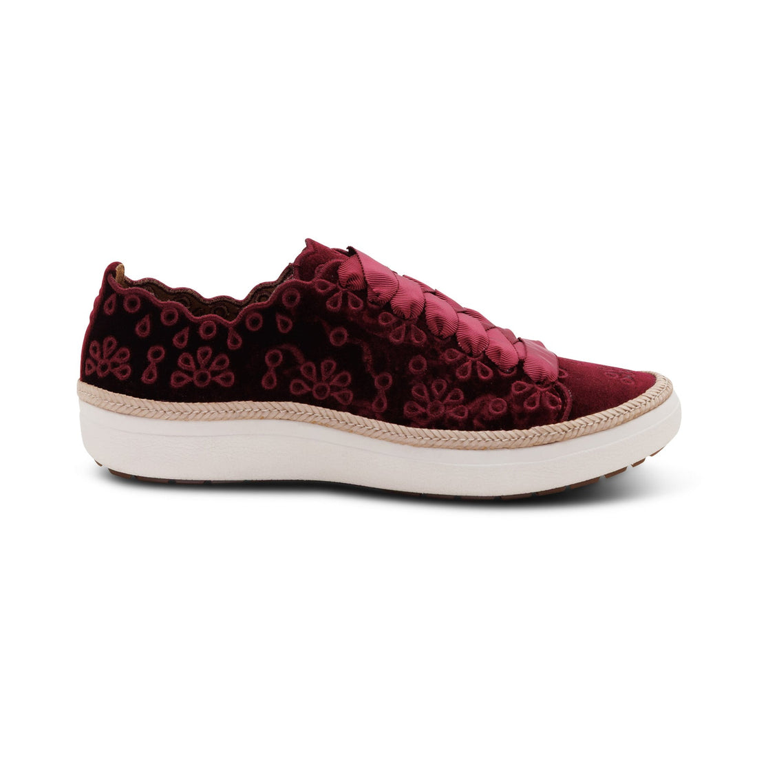 WOMEN'S AETREX CHARLOTTE | BURGUNDY VELVET