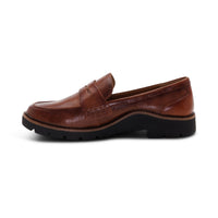 WOMEN'S AETREX COLLETTE LOAFER | COGNAC / BLACK