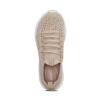 WOMEN'S AETREX CARLY SPARKLE SNEAKER | TAN