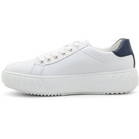 WOMEN'S ARA MIKKY PLATFORM SNEAKER | WHITE / MIDNIGHT BLUE