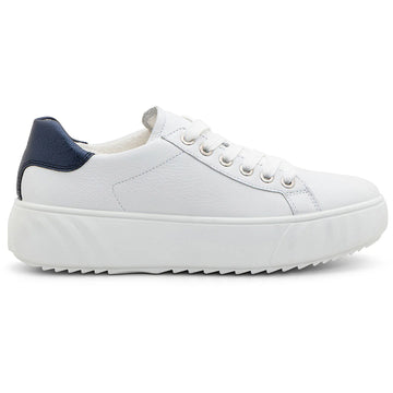 WOMEN'S ARA MIKKY PLATFORM SNEAKER | WHITE / MIDNIGHT BLUE