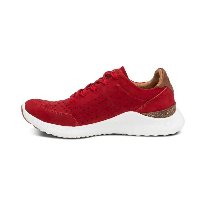 WOMEN'S AETREX LAURA ARCH SUPPORT SNEAKERS | RED