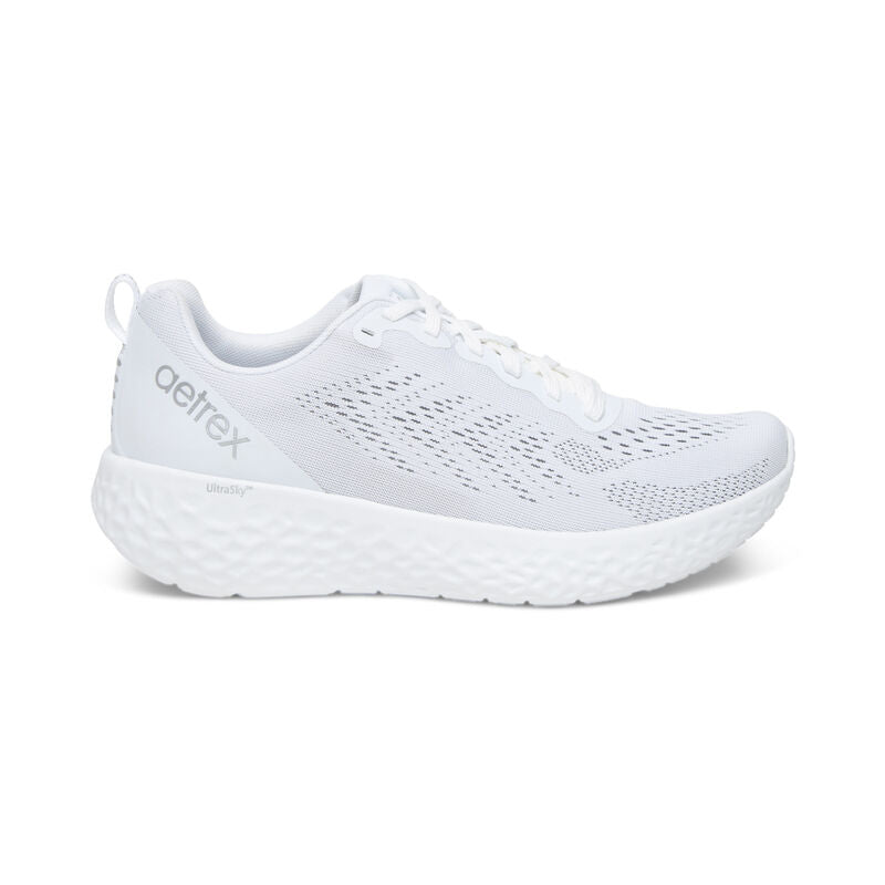 WOMEN'S AETREX DANIKA ARCH SUPPORT SNEAKER | WHITE