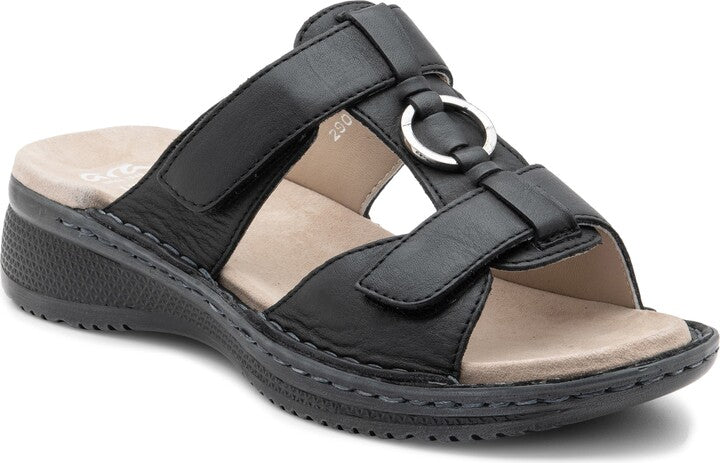 WOMEN'S ARA HERRA SLIDE SANDAL | BLACK